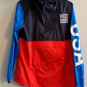 USA Colorblock Windbreaker Jacket